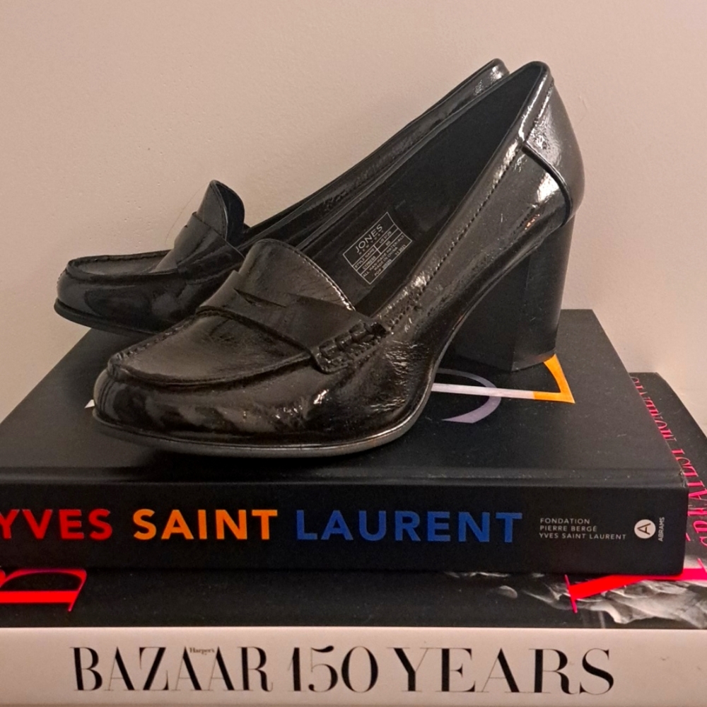 Black Jones New York Loafer Heels